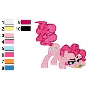 Pinkie Pie My Little Pony Embroidery Design 02